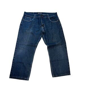 (25142) Old Skool Jeans Men's Size 44 Med Wash Pressed Pleat Straight